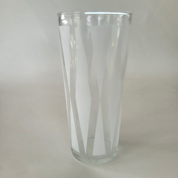 Vintage Frosted Diamond Tom Collins Bar Glass 1960s Mid Century Beer Glass - Picture 1 of 6